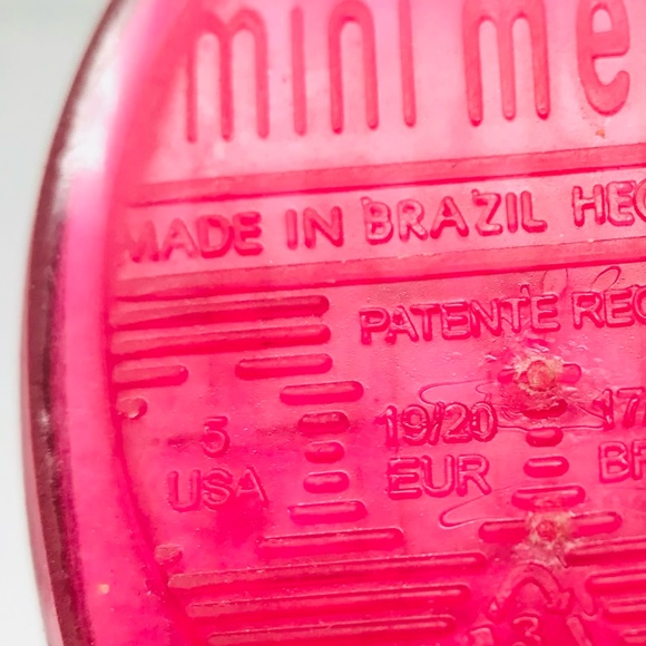 Mini Melissa Peep Toe Kitten Flats Pink Size 5 - Picture 6 of 7